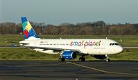 LY-SPF @ EDDL - Small Planet Airlines, is here on the taxiway at Düsseldorf Int'l(EDDL) - by A. Gendorf