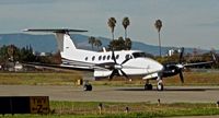 UNKNOWN @ KRHV - California-based 2015 Beechcraft King Air 250 pulling in to the Nice Air tie downs at Reid Hillview Airport, San Jose, CA. - by Chris Leipelt