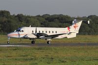 F-HBCG @ LFRB - Beech 1900D, Taxiing to holding point rwy 07R, Brest-Bretagne Airport (LFRB-BES) - by Yves-Q