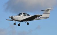 G-BLWP @ EGFH - Resident Tomahawk operated by Cambrian Flying Club on finals Runway 28. - by Roger Winser