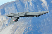 J-5006 - Captain Julien 'Teddy' Meister upside down over the shooting range - Swiss Hornet Display Team - by Grimmi