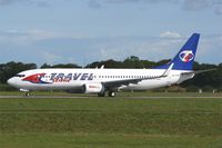 OK-TVT @ LFRB - Boeing 737-86N, Take off run rwy 25L, Brest-Bretagne airport (LFRB-BES) - by Yves-Q
