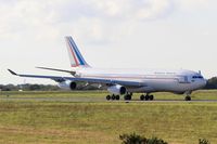 F-RAJA @ LFRB - French Air Force Airbus A340-212, Taxiing to holding point rwy 25L, Brest-Bretagne airport (LFRB-BES) - by Yves-Q