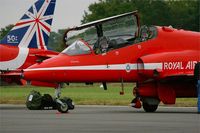 XX242 @ LFRN - Royal Air Force Red Arrows Hawker Siddeley Hawk T.1A, Rennes-St Jacques airport (LFRN-RNS) Air show 2014 - by Yves-Q