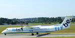 G-FLBE @ EGPH - Flybe dash 8 taxying to runway 06 - by Mike stanners