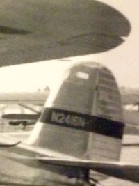 N2416N - close up of tail numbers taken in 1947 - by John R. Waters