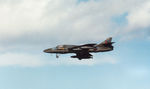 WV318 @ EGQS - Hunter T.7A of 208 Squadron on final approach to RAF Lossiemouth in May 1986. - by Peter Nicholson