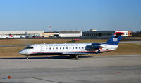 N455AW @ KCLT - Taxi to park CLT - by Ronald Barker