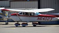 N64023 @ KRHV - Locally-based 1975 Cessna 172M taxing in on a very hot summer day at Reid Hillview Airport, San Jose, CA. - by Chris Leipelt