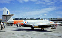 VZ467 @ EGDC - Gloster Meteor F.8 [G5/361641] (Royal Air Force) RAF Chivenor~G 07/08/1971 - by Ray Barber