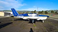 N20FQ @ KRHV - Locally-based 1986 Socata TB-21 parked at a temporary tie down to make room for all the transient Super Bowl 50 aircraft coming to Reid Hillview Airport, San Jose, CA. - by Chris Leipelt