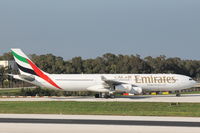 A6-ERN @ LMML - A340 A6-ERN Emirates Airlines - by Raymond Zammit