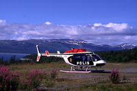 SE-HPM @ N.A. - Bell 206L-1 LongRanger II of the Swedish Police parked at Ritsem Fjällstation, Lapland, northern Sweden - by Van Propeller