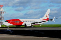 D-ATUZ @ EGSH - Fresh out of the spray shop and in a new colour scheme of TUI/RIU. - by Graham Reeve