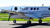 N444LR @ KRHV - N444LR LLC (Malibu, CA) 1996 Beechcraft King Air C90A taxing to transient parking at Reid Hillview Airport, San Jose, CA. - by Chris Leipelt