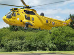 XZ591 - Sea King HAR.3, callsign Rescue 131,  of 202 Squadron at RAF Boulmer on a visit to the Cumberland Infirmary, Carlisle in the Summer of 2014. - by Peter Nicholson