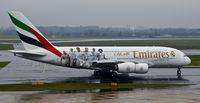 A6-EOA @ EDDL - Emirates (Real Madrid cs.) is here on taxiway M at Düsseldorf Int'l(EDDL) - by A. Gendorf