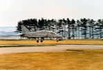 XX317 @ EGQL - Hawk T.1A of 234 Squadron landing at RAF Leuchars in the course of the 1991 Airshow. - by Peter Nicholson
