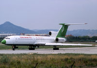 RA-85847 @ LEBL - Lining up rwy 25 for departure... Basic Balkan Air Chater c/s with cyrillic Airlines 400 titles - by Shunn311