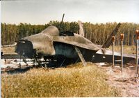 188737 @ CYOD - CAF CF-18 Hornet 188737 crashed during formation take off at CFB Cold Lake 4 June 1985.  Take-off trim was set to nose down instead of nose up.  Aircraft would not rotate even with full aft stick.   Pilot - Lt. Col. Dixon Kenny [Flight Leader]. - by CF Staff