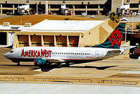 N312AW @ KPHX - Boeing 737-3S3 [24060] (America West Airlines) Phoenix-Sky Harbor International~N 18/10/1998 - by Ray Barber