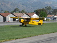 N98661 @ SZP - 1946 Piper J3C-65 CUB Continental C75 75 Hp upgrade, landing roll Rwy 22L grass - by Doug Robertson