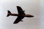 XL609 @ EGQS - Hunter T.7 of 12 Squadron  in the circuit at RAF Lossiemouth in the Summer of 1984. - by Peter Nicholson