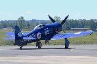 F-AZXJ @ LFSX - Hawker Sea Fury FB.11, Taxiing to holding point rwy 29, Luxeuil-Saint Sauveur Air Base 116 (LFSX) Open day 2015 - by Yves-Q