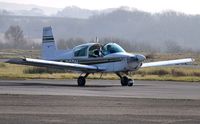 G-BCPN @ EGFH - Visiting AA-5 Traveler. - by Roger Winser