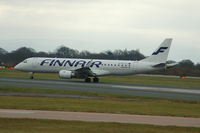 OH-LKL @ EGCC - Finnair Embraer OH-LKL Take off Manchester AIrport. - by David Burrell