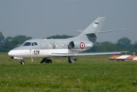 129 @ LFRJ - Dassault Falcon 10 MER, Taxiing to holding point rwy 08, Landivisiau Naval Air Base (LFRJ) - by Yves-Q