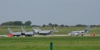 129 @ LFRJ - Dassault Falcon 10 MER, Traffic jam to holding point Alpha rwy 08, Landivisiau Naval Air Base (LFRJ) - by Yves-Q