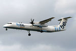 G-JECI @ EGNT - Bombardier DHC-8-402Q Dash 8 on approach to rwy 25 at Newcastle Airport, UK. - by Malcolm Clarke
