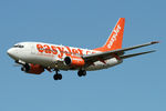 G-EZJG @ EGNT - Boeing 737-73V on finals to runway 25 at Newcastle Airport, September 2006. - by Malcolm Clarke