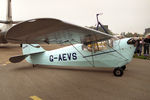 G-AEVS @ EGCN - Aeronca 100 At RAF Finningley's Air Show in September 1992. - by Malcolm Clarke