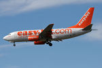 G-EZJZ @ EGNT - Boeing 737-73V on approach to Newcastle Airport, September 2006. - by Malcolm Clarke
