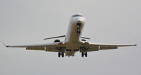 D-ACKC @ LOWG - Crj-900 shot from below, landing at LOWG - by Paul H
