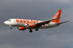 G-EZJZ @ EGNT - Boeing 737-73V on approach to 25 at Newcastle Airport, September 2006. - by Malcolm Clarke