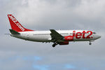 TF-ELO @ EGNT - Boeing 737-33A(QC) on approach to Newcastle Airport, September 2006. - by Malcolm Clarke