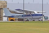 G-OAFA @ EGVP - Skyhawk, Middle Wallop based, previously SE-FZR, G-BFZV, seen under the Tower. - by Derek Flewin