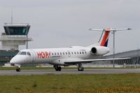 F-GRGD @ LFRB - Embraer ERJ-145EU, Taxiing to holding point rwy 25L, Brest-Bretagne airport (LFRB-BES) - by Yves-Q