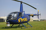 G-PIXL @ X5FB - Robinson R44 Raven II, at Fishburn Airfield for a bacon buttie ... oh, and some fuel. July 2008. - by Malcolm Clarke