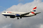 G-GFFI @ EGNT - Boeing 737-528 on approach to Newcastle Airport, October 2006. - by Malcolm Clarke