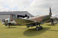 F-AZJS @ LFFQ - Supermarine 389 Spitfire PR.XIX, Static display, La Ferté-Alais airfield (LFFQ) Air show 2015 - by Yves-Q