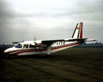 G-AXXH @ EGXG - BN-2A-27 Islander of Northern Executive Aviation Limited at the RAF Church Fenton Airshow of 1975 - by Peter Nicholson