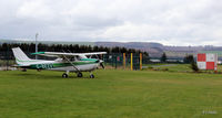 G-BEZV @ EGPN - On the grass at Dundee Riverside EGPN - by Clive Pattle