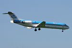 PH-OFE @ EGNT - Fokker 100 (F-28-0100) on approach to 07 at Newcastle Airport, May 2007. - by Malcolm Clarke