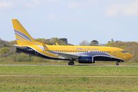 F-GZTN @ LFRB - Boeing B-737-73S, Taxiing to holding point rwy 25L, Brest-Bretagne airport (LFRB-BES) - by Yves-Q