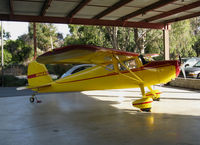 N140BL @ SZP - Locally-based 1946 Cessna 140 basking in its hangar @ Santa Paula Airport, CA - by Steve Nation