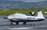 N102YM @ KAPC - Eagle, ID-based 1996 Mooney M20J in new color scheme after spring showers @ Napa County Airport, CA - by Steve Nation